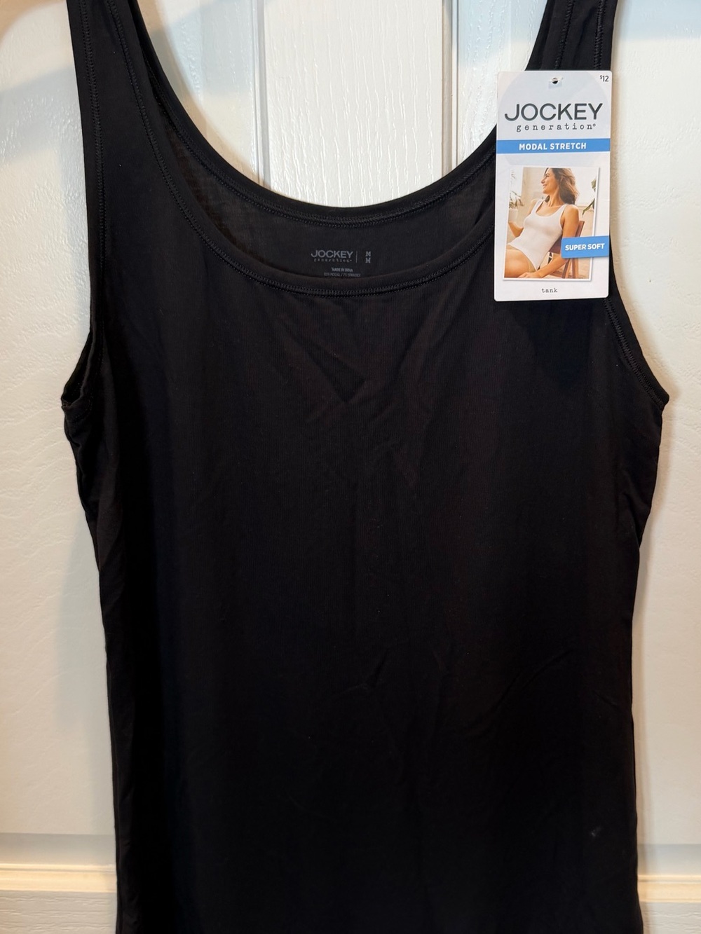 Women’s Jockey Black Modal Round Neck Soft Stretch Tank Top